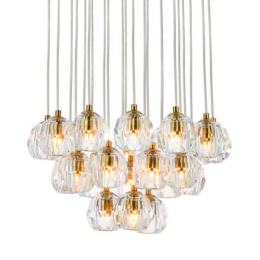 Elegant Lighting Luxurious Eren Adjustable Hanging 24 Lights Pendant for Living Room, Kitchen, Bedroom & Hallway, Gold. View a larger version of this product image.