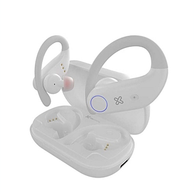 Klipxtreme - Earbuds with earloop Bluetooth v5.1 xtremebuds tws ipx7 waterproof noise reduction mic charging case power bank 108hr playtime &reg; white. View a larger version of this product image.