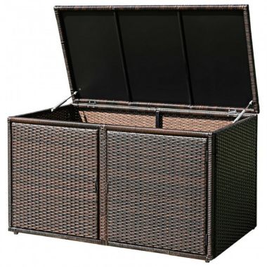 Hooya Imp.& Exp.  88 Gallon Garden Patio Rattan Storage Container Box. View a larger version of this product image.