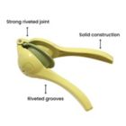 Alternate image 2 for Baker's Secret 2-1 Citrus Squeezer Stainless Steel Heavy Dut,y 11" Kitchen Essential, Lemon Lime Juicer Green