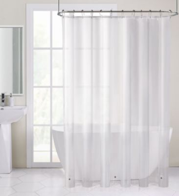Vinyl Shower Curtain Liner 3 Gauge RT Designers Collection Clear Frosted 70x72 