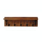 Alternate image 0 for TX USA Victoria Wooden Wall Shelf with Metal Hooks - Natural