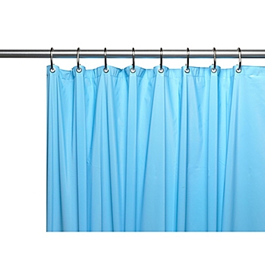 Carnation Home Fashions Hotel Collection, 8 Gauge Vinyl Shower Curtain Liner with Weighted Magnets and Metal Grommets - Light Blue 72" x 72". View a larger version of this product image.
