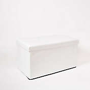 Dormify Indy Collapsible Storage Ottoman Bench - White