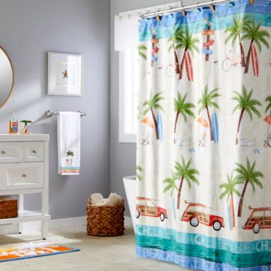 Saturday Knight Ltd Paradise Beach Life Fun Fabric Bath Shower Curtain - 70" x 72", Multi. View a larger version of this product image.