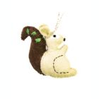 Alternate image 2 for Global Crafts Squirrel Handmade Felt Ornaments, Set of 2