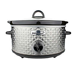 Brentwood 3.5 Quart Diamond Pattern Slow Cooker in Stainless Steel
