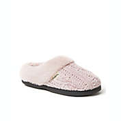 Dearfoams Womens Claire Cable Knit Chenille Clog