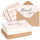 Alternate image 0 for Pipilo Press 36 Pack 4x6 Simple Thank You Cards with Envelopes, Pink Heart Stickers for Wedding, Bridal Shower, Baby Shower