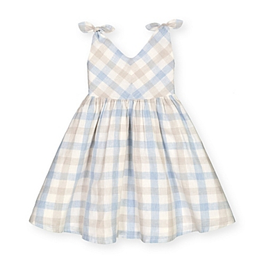 Hope & Henry Girls&#39; Bow Shoulder Swing Dress (Multi, 12-18 Months). View a larger version of this product image.