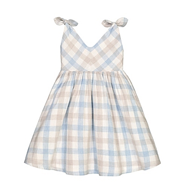Hope & Henry Girls&#39; Bow Shoulder Swing Dress (Multi, 12-18 Months). View a larger version of this product image.