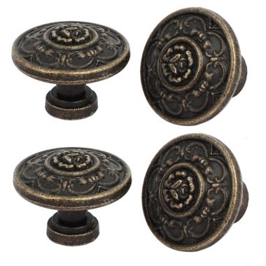 Unique Bargains 4-Pack Metal Drawer Cabinet Handles Knobs, Kitchen Hardware Cabinet Handles Drawer Handles Knobs, Bronze Tone. View a larger version of this product image.
