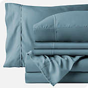 Bare Home Ultra Soft Premium 1800 Microfiber Sheet Set (Includes 2 Bonus Pillowcases) (Coronet Blue, Queen)