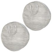 mDesign Round Holiday Wreath Storage Bag - Handles, Zipper, 2 Pack