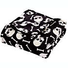 Alternate image 2 for Extra Cozy and Comfy Microplush Throw Blanket (50"x60") - Skull & Bones