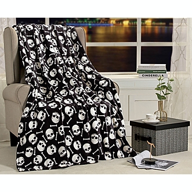 Extra Cozy and Comfy Microplush Throw Blanket (50"x60") - Skull & Bones. View a larger version of this product image.