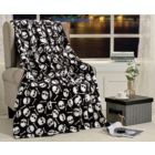 Alternate image 3 for Extra Cozy and Comfy Microplush Throw Blanket (50"x60") - Skull & Bones