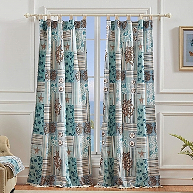 Greenland Home Fashion Key West Decorative With 3" Rod For Hanging Window Curtains - Seafoam 84x84". View a larger version of this product image.