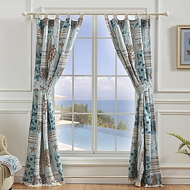 Greenland Home Fashion Key West Decorative With 3" Rod For Hanging Window Curtains - Seafoam 84x84". View a larger version of this product image.