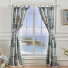 Alternate image 3 for Greenland Home Fashion Key West Decorative With 3" Rod For Hanging Window Curtains - Seafoam 84x84"