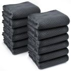 Alternate image 0 for Sure-Max 12 Moving & Packing Blankets - Ultra Thick Pro - 72" x 40" - Professional Quilted Shipping Furniture Pads Black