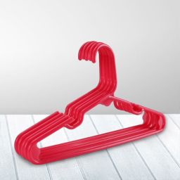 Kitcheniva Durable Plastic Kid's Clothes Hangers, Rose Red Set of 15
