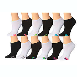 Tipi Toe, Women's 12-Pairs Low Cut Athletic Sport Peformance Socks