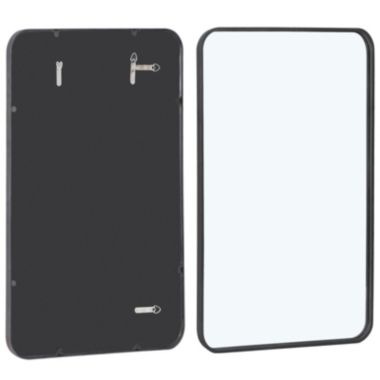 Kitcheniva Black Wall Mounted Bathroom Mirror. View a larger version of this product image.