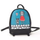 Alternate image 0 for Orange Dress Sugar Skull Girl with Cat Balloon Mini Backpack in Vinyl