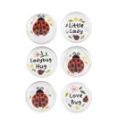 Alternate image 0 for Ganz Ladybug and Text White Magnets 6 Piece Set