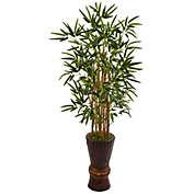 HomPlanti 4.5&#39; Bamboo Tree in Bamboo Planter