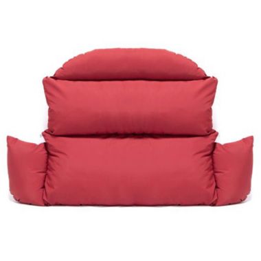 LeisureMod Hanging 2 person Egg Swing Cushion - Red. View a larger version of this product image.
