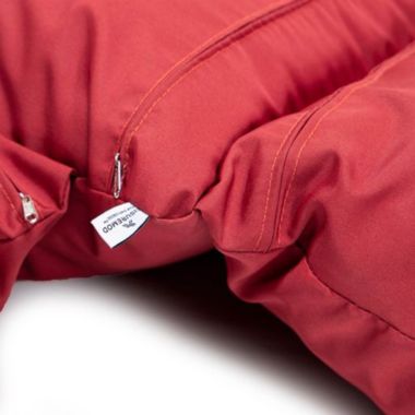 LeisureMod Hanging 2 person Egg Swing Cushion - Red. View a larger version of this product image.