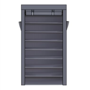 Inq Boutique 10 Tiers Shoe Rack with Dustproof Cover Closet Shoe Storage Cabinet Organizer RT. View a larger version of this product image.