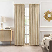Kate Aurora Lux Living 2 Pack Chenille Rod Pocket Window Curtain Panels - 84 in. Long - Taupe/Linen
