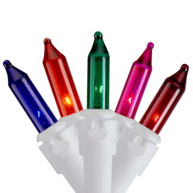 Northlight 35-Count Multi-Color Mini Christmas Light Set, 7ft White Wire. View a larger version of this product image.