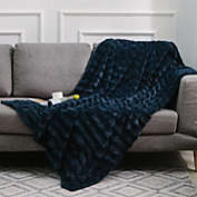 Cheer Collection Ultra Cozy & Soft Faux Fur Blanket - Assorted Colors and Sizes - Blue - 40x50