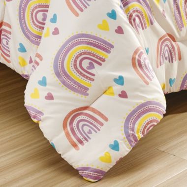 MarCielo Kids Girls Boys Comforter Set Rainbow Heart. View a larger version of this product image.
