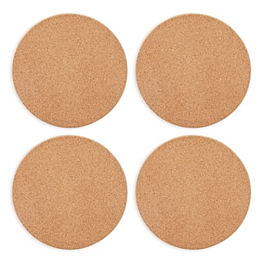 Juvale 9 Inch Cork Trivets, Hot Pads, Round Corkboard for Kitchen, Dining Tables, Pots and Pans, Plants, Crafts (Set of 4). View a larger version of this product image.
