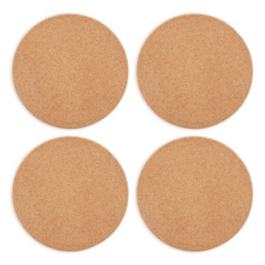 Juvale 9 Inch Cork Trivets, Hot Pads, Round Corkboard for Kitchen, Dining Tables, Pots and Pans, Plants, Crafts (Set of 4). View a larger version of this product image.