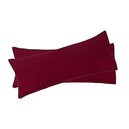 PiccoCasa Microfiber Envelope Long Pillowcases, 2Pcs, Wine 20