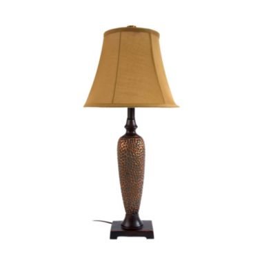 Elegant Designs Home Decorative Hammered Bronze Three Pack Lamp Set (2 Table Lamps, 1 Floor Lamp). View a larger version of this product image.