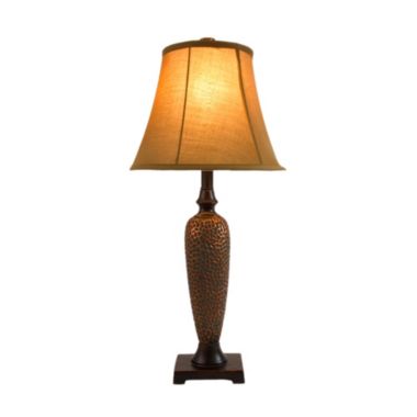 Elegant Designs Home Decorative Hammered Bronze Three Pack Lamp Set (2 Table Lamps, 1 Floor Lamp). View a larger version of this product image.