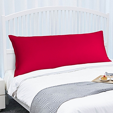 PiccoCasa Body Pillow Cover Pillowcase, 300 Thread Count Solid Pillow Protector, 100% Long Staple Combed Cotton, Body Pillow Case with Zipper Closure, 20"x48" Red. View a larger version of this product image.