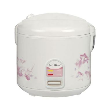Sunpentown Flower Print 20 Cup (Cooked Rice) Cooker with Carrying Handle and Safety Lock Button. View a larger version of this product image.