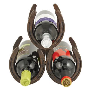 Foster & Rye Horseshoe 3 Bottle Metal Wine Rack. View a larger version of this product image.