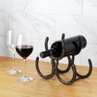 Alternate image 1 for Foster & Rye Horseshoe 3 Bottle Metal Wine Rack