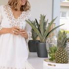 Alternate image 3 for Lechuza USA 11" Glossy Black Round Classico Planter with Water Reservoir