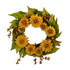 Alternate image 0 for Nearly Natural 4904 Golden Sunflower Wreath, 22-Inch, Yellow