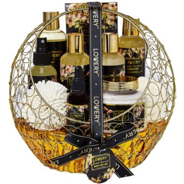 Lovery Bath & Body Gift Basket - Deluxe Sweet Almond Home Spa - 11pc. View a larger version of this product image.